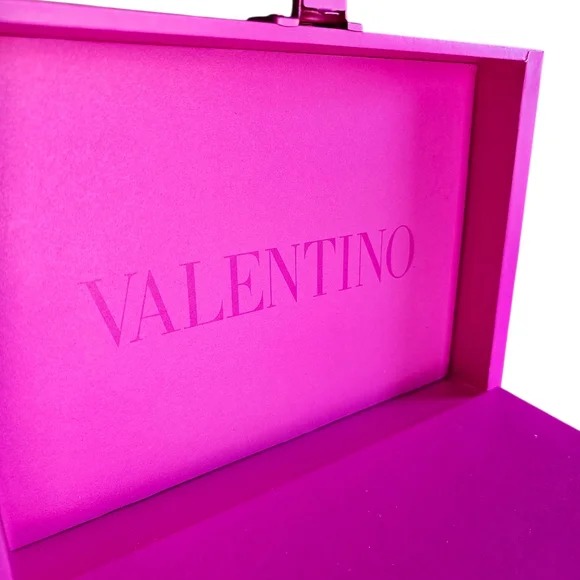 Valentino Neon Pink Jewelry Box With Handle NEW GWP LIMITED EDITION - Picture 2 of 7